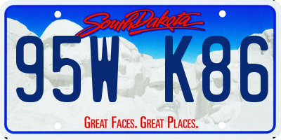 SD license plate 95WK86