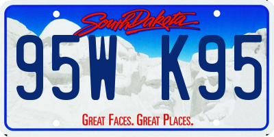 SD license plate 95WK95