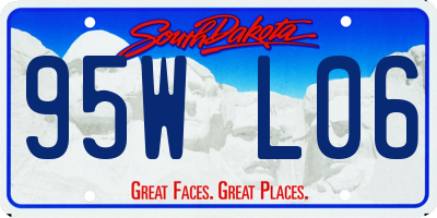 SD license plate 95WL06
