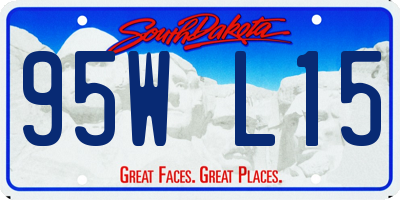 SD license plate 95WL15