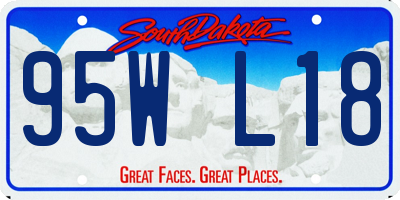 SD license plate 95WL18