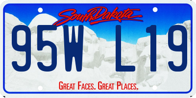 SD license plate 95WL19
