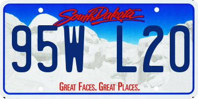 SD license plate 95WL20