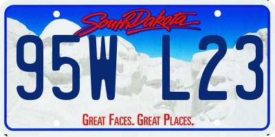 SD license plate 95WL23