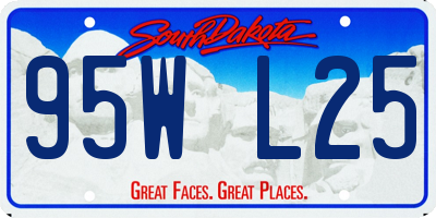 SD license plate 95WL25