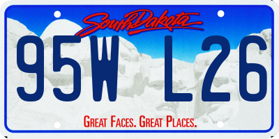 SD license plate 95WL26