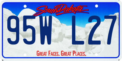 SD license plate 95WL27