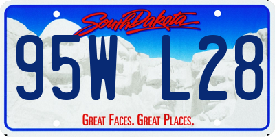 SD license plate 95WL28
