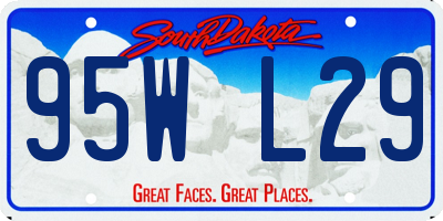 SD license plate 95WL29