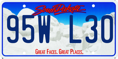 SD license plate 95WL30