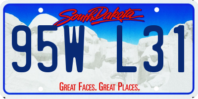 SD license plate 95WL31