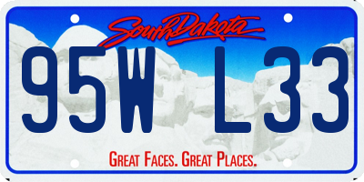 SD license plate 95WL33
