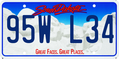 SD license plate 95WL34