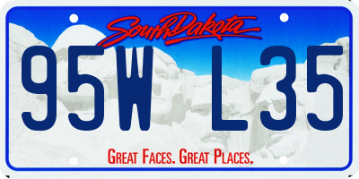 SD license plate 95WL35