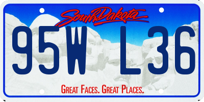 SD license plate 95WL36