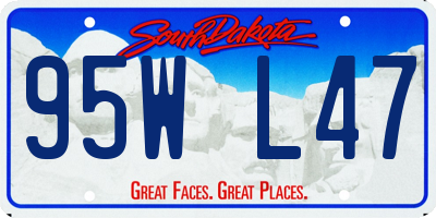SD license plate 95WL47