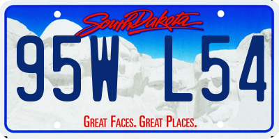 SD license plate 95WL54