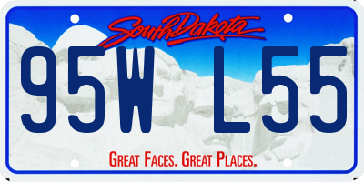 SD license plate 95WL55