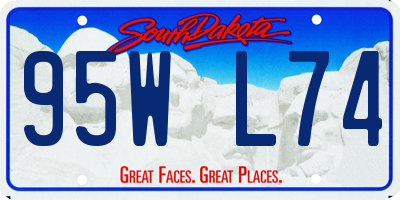 SD license plate 95WL74