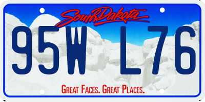 SD license plate 95WL76
