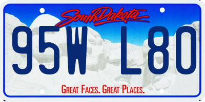 SD license plate 95WL80