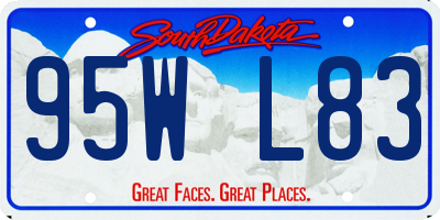 SD license plate 95WL83