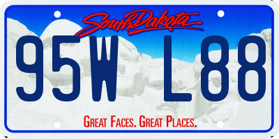 SD license plate 95WL88
