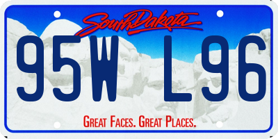 SD license plate 95WL96