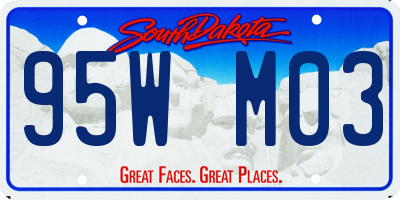 SD license plate 95WM03