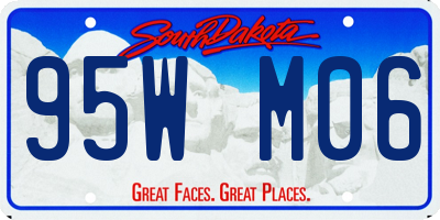 SD license plate 95WM06