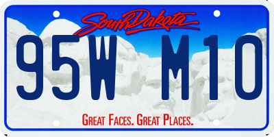 SD license plate 95WM10