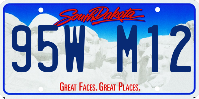 SD license plate 95WM12