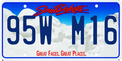 SD license plate 95WM16
