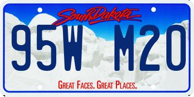 SD license plate 95WM20