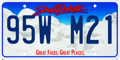 SD license plate 95WM21