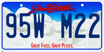 SD license plate 95WM22