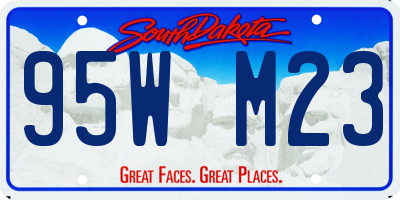 SD license plate 95WM23