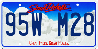 SD license plate 95WM28