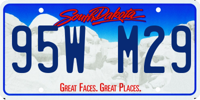 SD license plate 95WM29