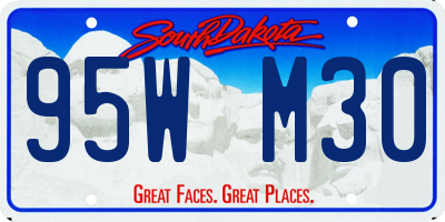 SD license plate 95WM30