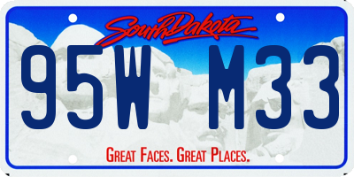 SD license plate 95WM33