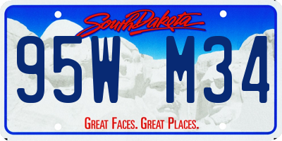 SD license plate 95WM34