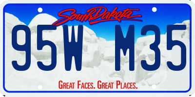 SD license plate 95WM35