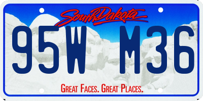 SD license plate 95WM36