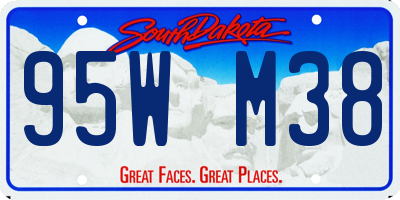 SD license plate 95WM38