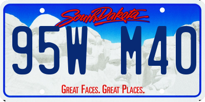 SD license plate 95WM40