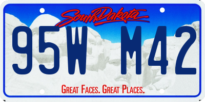 SD license plate 95WM42