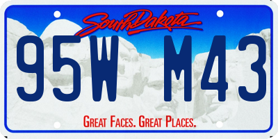 SD license plate 95WM43