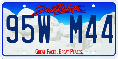 SD license plate 95WM44