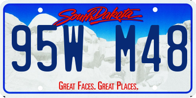 SD license plate 95WM48